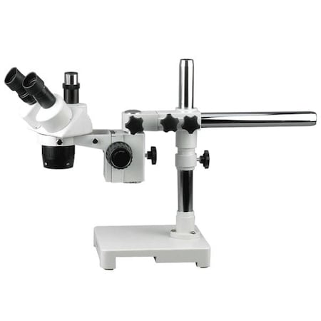 Amscope 5X-10X-15X-30X Trinocular Stereo Microscope With Single-Arm Boom Stand SW-3T13X